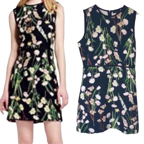 Victoria Beckham Dresses & Skirts - Victoria Beckham Scuba Green Floral Dress Size S